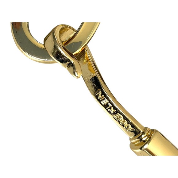 Anne Klein Latch Hook Gold Tone Braided Black Rope Leather Adjustable ONE SIZE - Picture 3 of 7